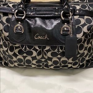 Coach Signature Print Ashley Satchel